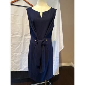 Women’s ILE Navy Blue Tank Top Pencil Dress Sz 14